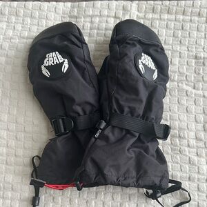 Crab Grab Black Ski/Board Mittens